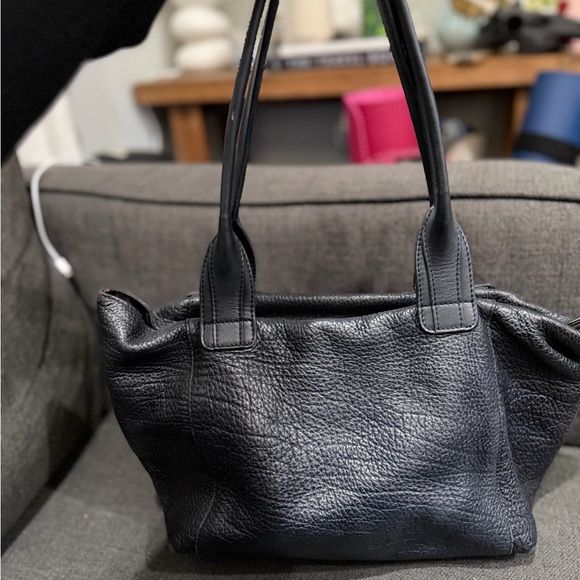 See By Chloe Black Leather Shoulder Bag with Gold Chain